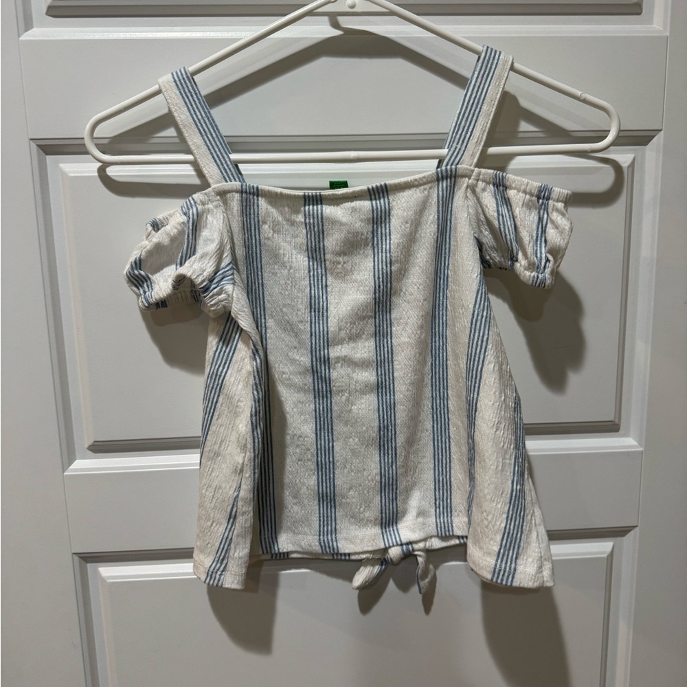 Dip Blue and White Striped Top - Picture 3 of 3